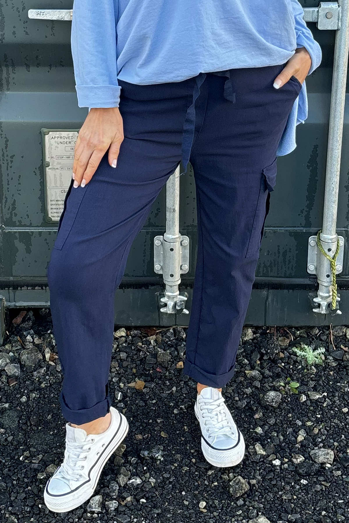 Calista Pocket Trousers Navy