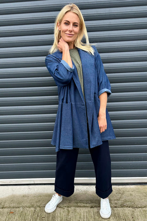 Abigail Denim Jacket Mid Denim - Image 3
