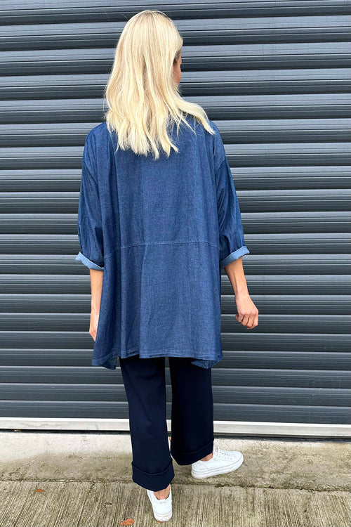 Abigail Denim Jacket Mid Denim - Image 4