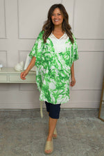 Remi Print Top Green Green - Remi Print Top Green