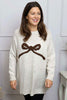 Melinda Bow Knitted Jumper Stone