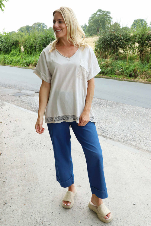Vera Pocket Linen Top Stone - Image 3