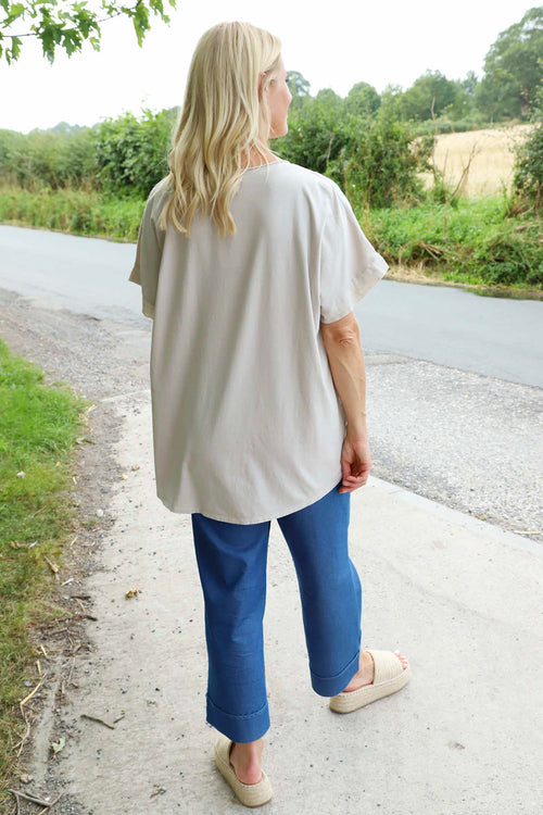 Vera Pocket Linen Top Stone - Image 4