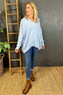 Charee V-Neck Jumper Blue