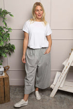 Jaye Pocket Cotton Trousers Marl Grey Marl Grey - Jaye Pocket Cotton Trousers Marl Grey