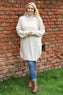 Bridie Polo Neck Knitted Tunic Stone