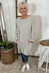 Unity Stripe Cotton Tunic Black