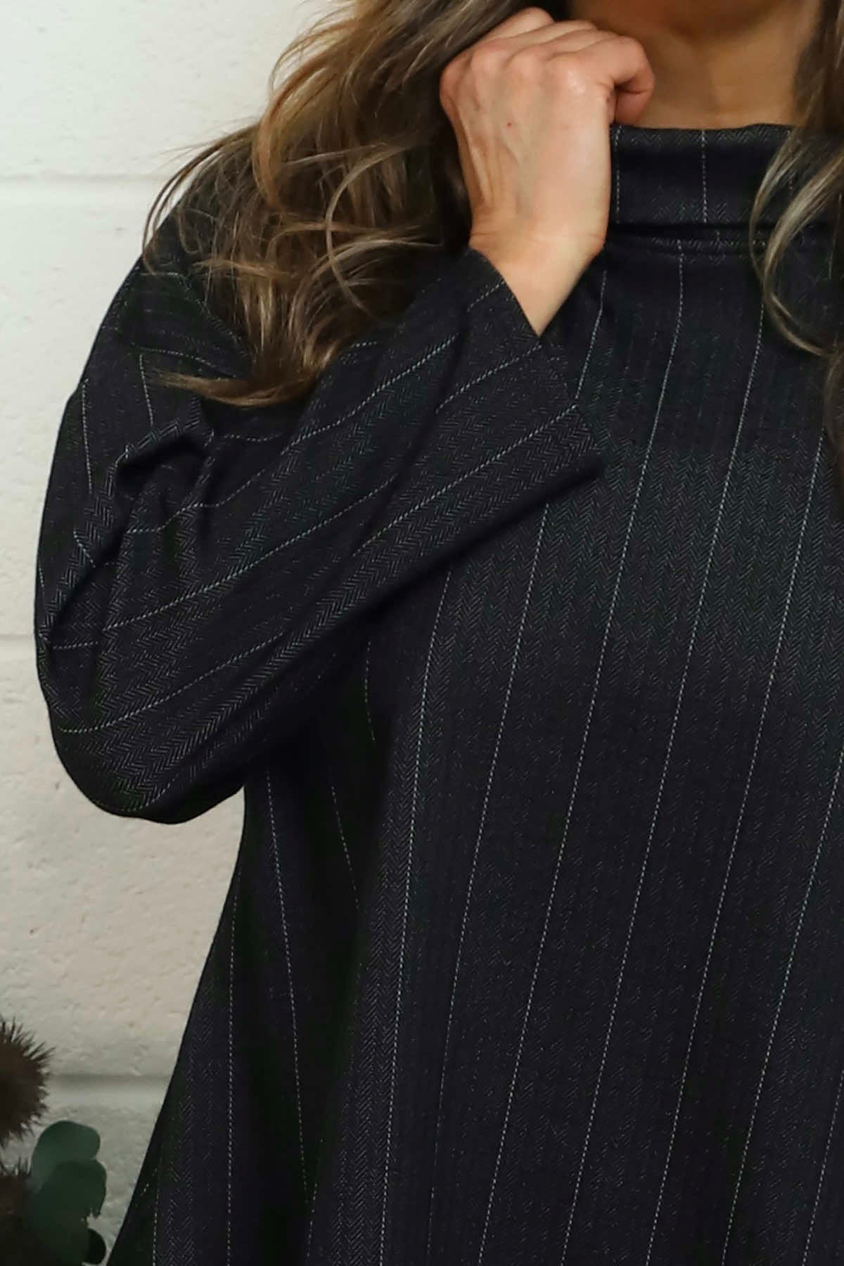 Siobhan Cowl Neck Top Black