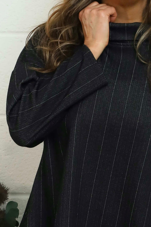 Siobhan Cowl Neck Top Black - Image 4