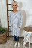 Unity Stripe Cotton Tunic Cobalt