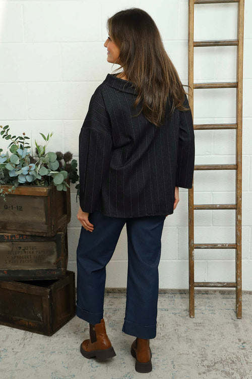 Siobhan Cowl Neck Top Black - Image 6
