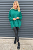 Catalina Cowl Neck Cotton Top Jade Green