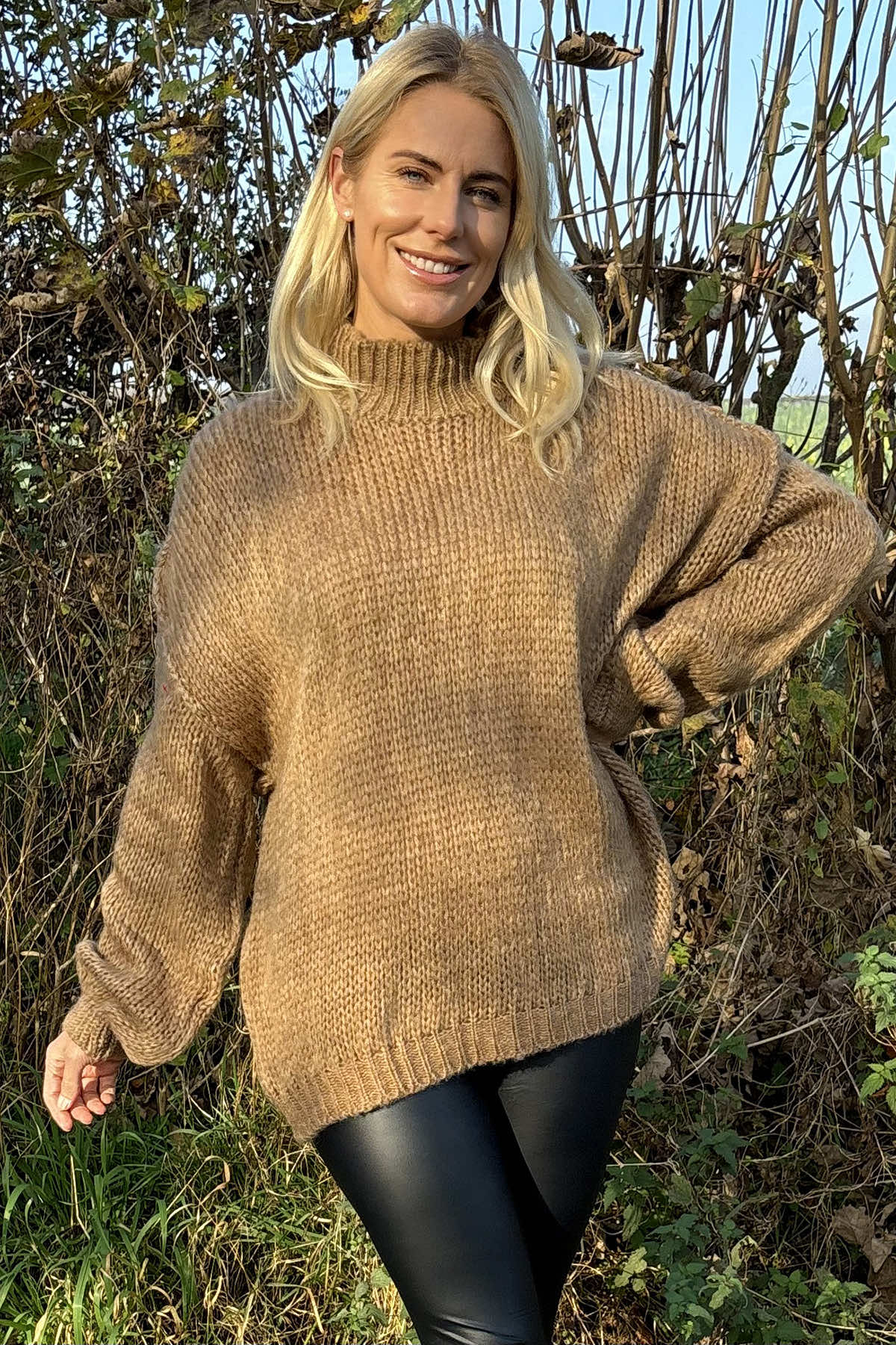 Alessia Knitted Jumper Camel