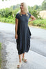 Sariah Short Sleeve Dress Charcoal