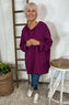 Isla Hooded Cotton Top Purple