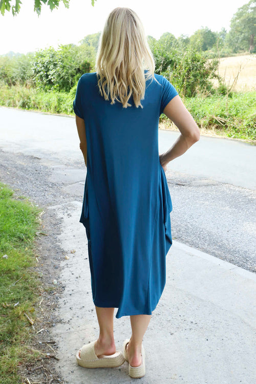 Sariah Short Sleeve Dress Teal - Image 4