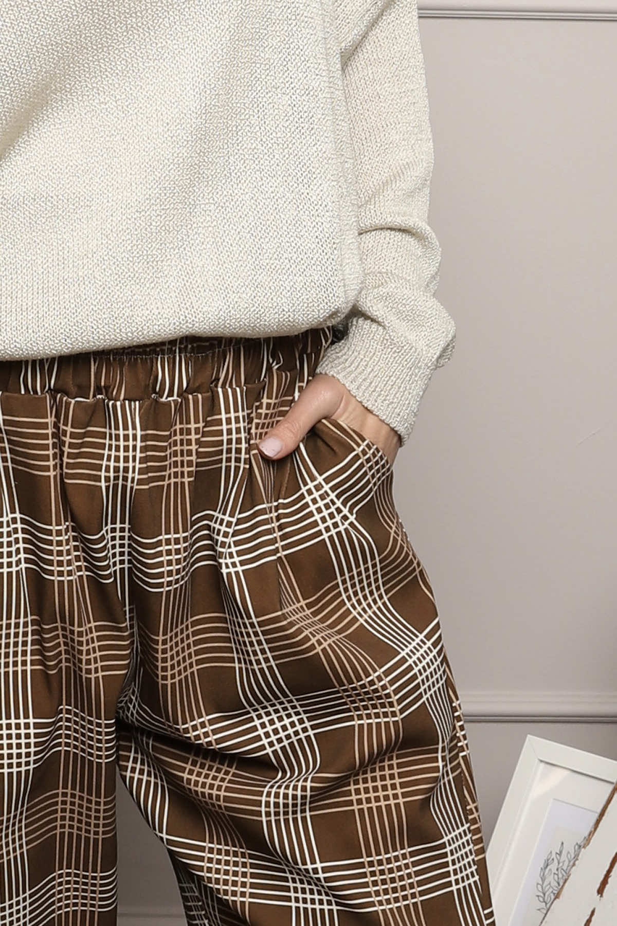 Kirri Check Trousers Cocoa