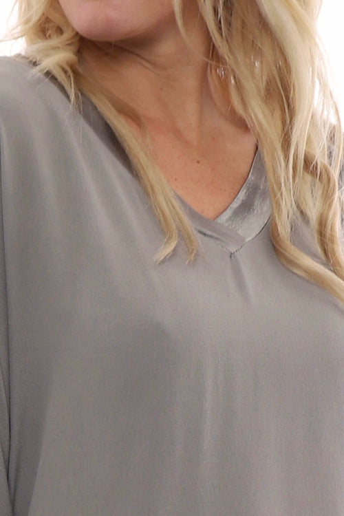 Sia V-Neck Top Mocha - Image 3