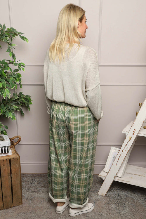 Kirri Check Trousers Green - Image 4