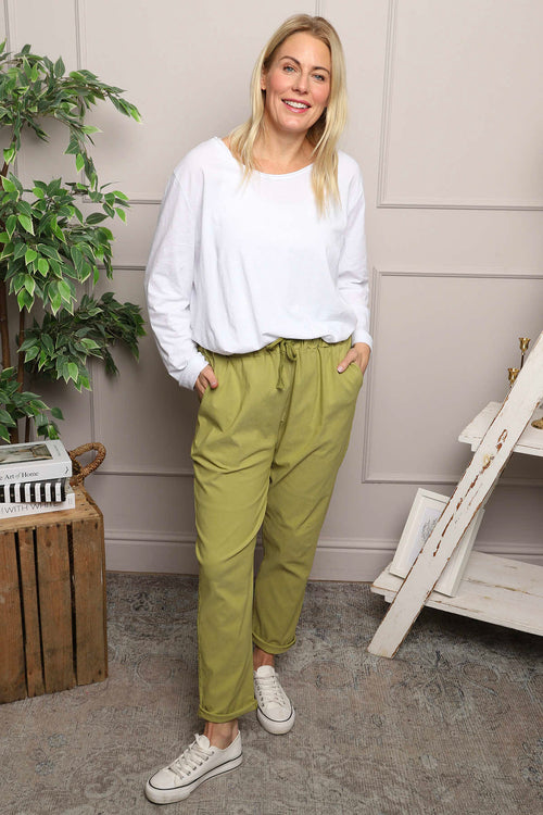 Joetta Trousers Olive - Image 1