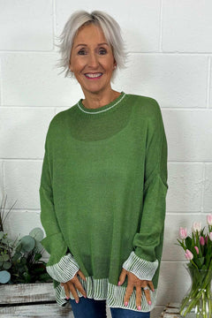 Aldeburgh Knit Top Olive