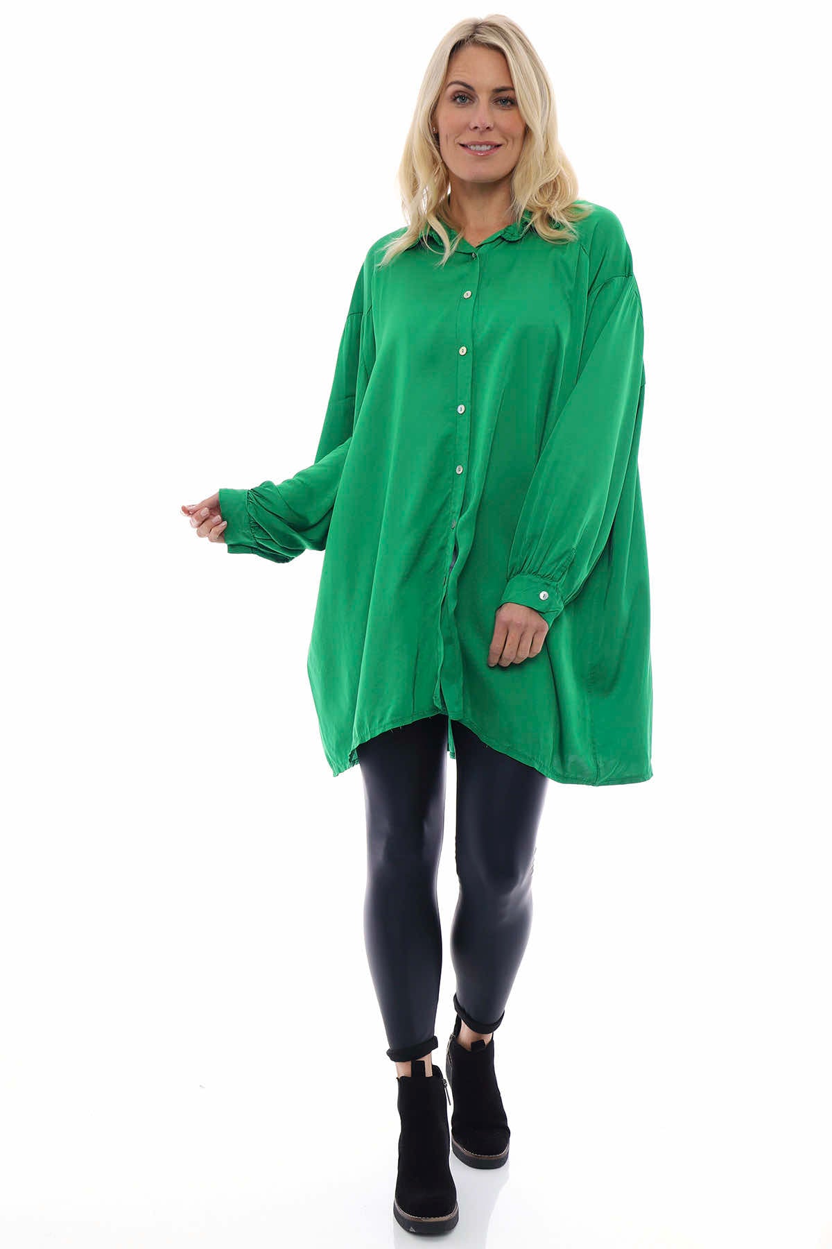 Rhodia Silky Shirt Emerald