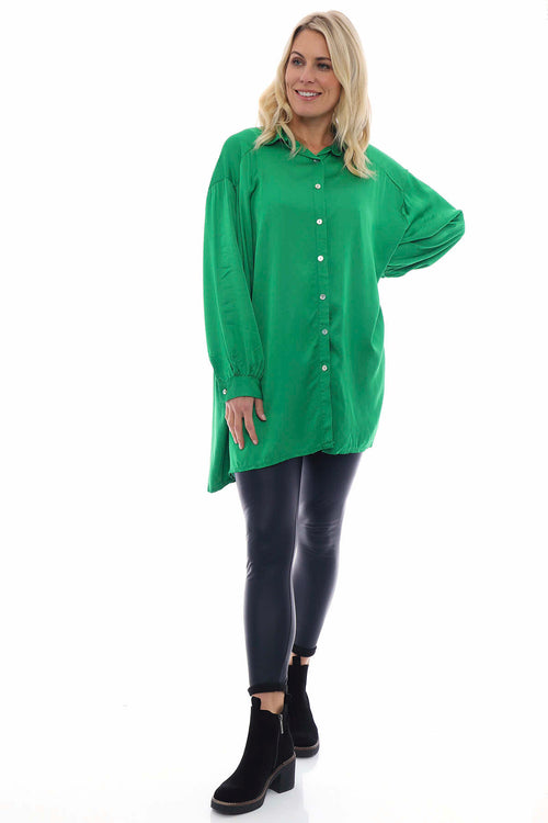 Rhodia Silky Shirt Emerald - Image 5