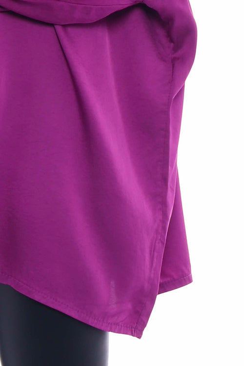 Rhodia Silky Shirt Purple - Image 3