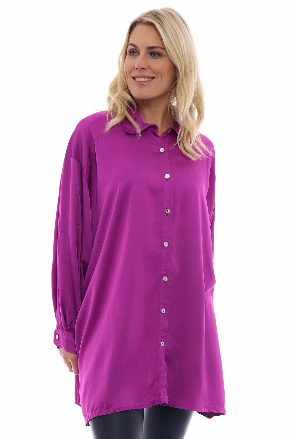 Rhodia Silky Shirt Purple