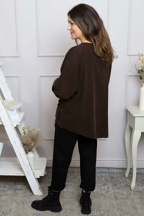Jessa Needlecord Top Cocoa - Image 4