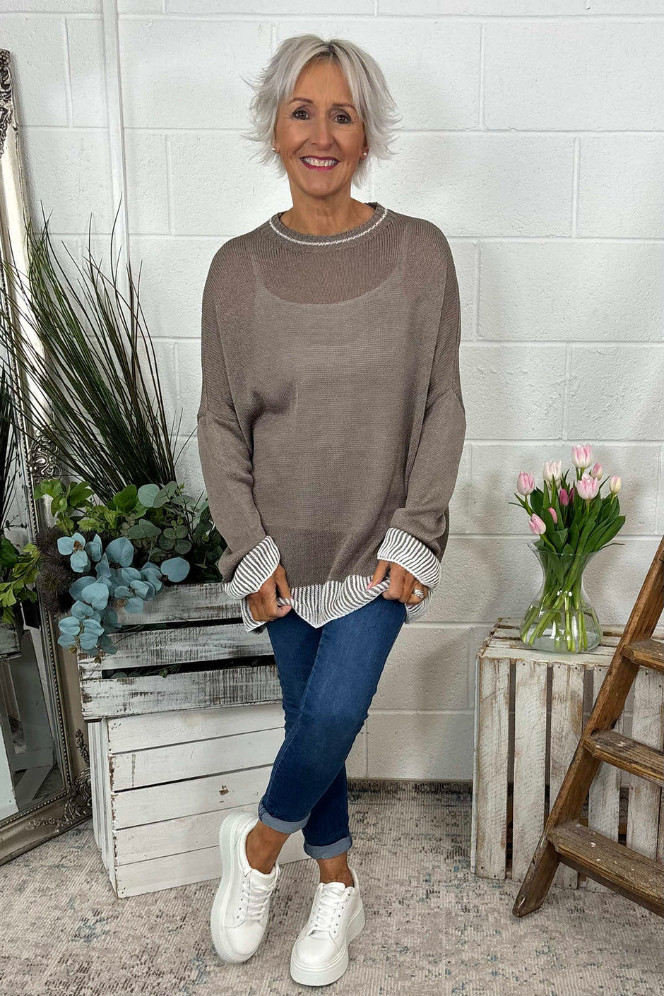 Aldeburgh Knit Top Mocha