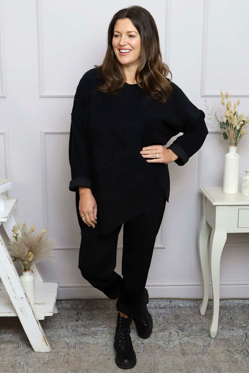 Jessa Needlecord Top Black - Image 2