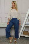Maya Linen Top Stone
