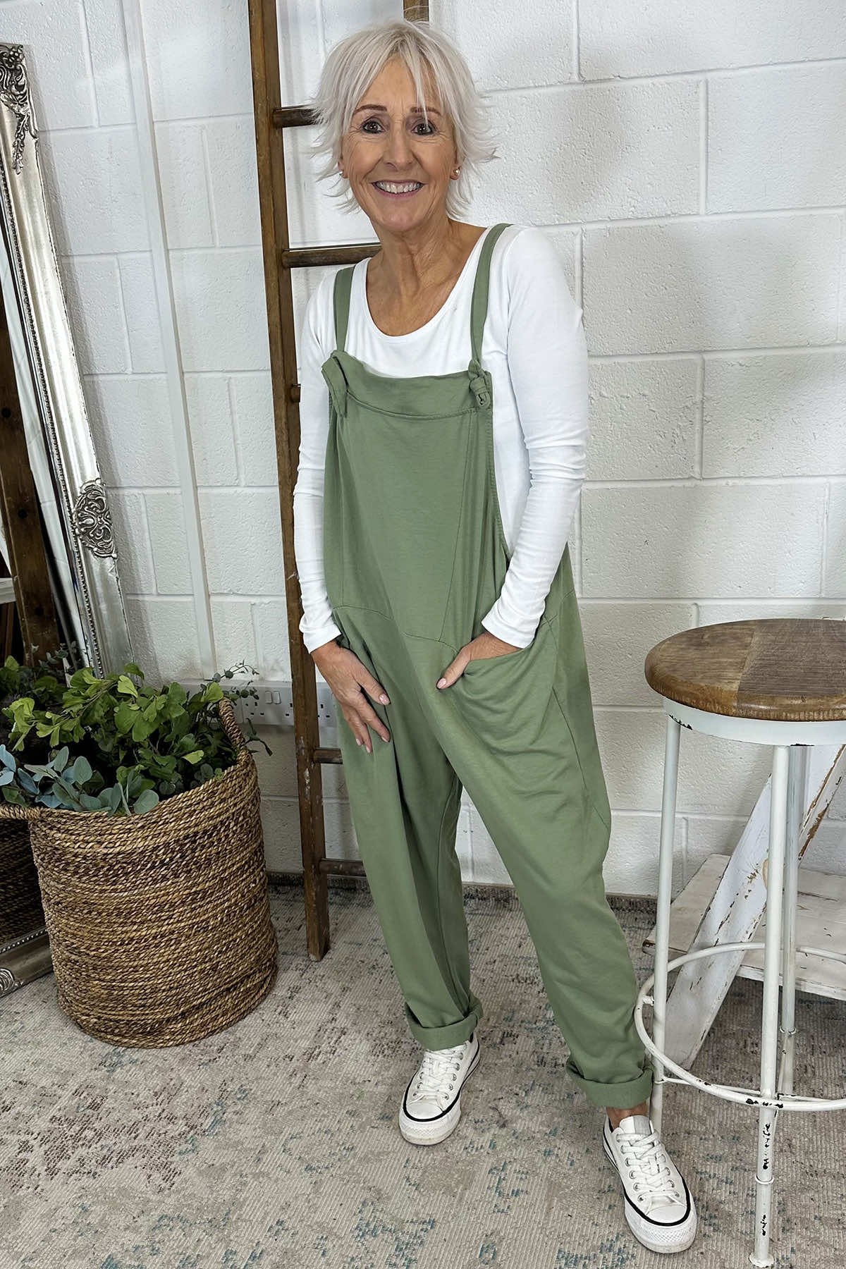 Pabo Jersey Dungarees Khaki