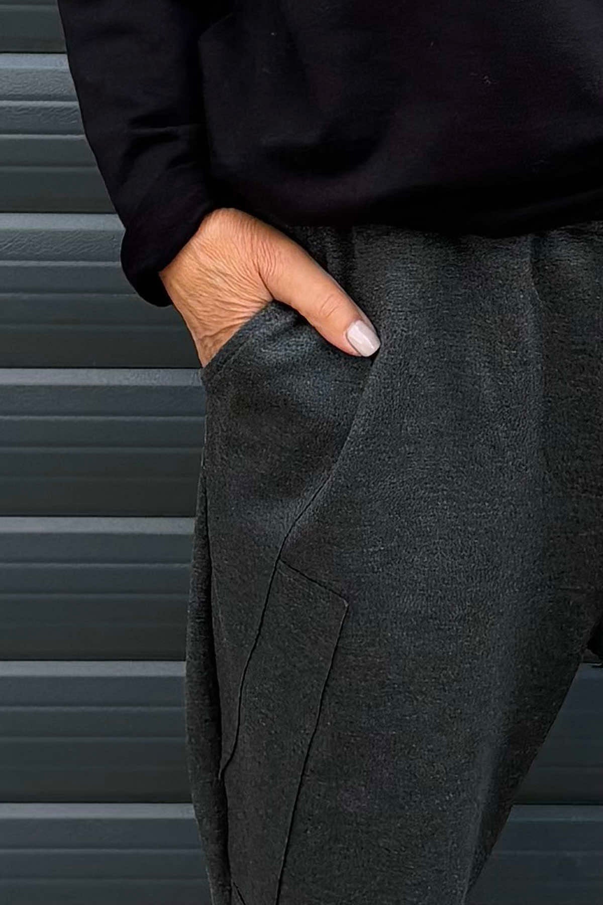 Jette Trousers Marl Charcoal