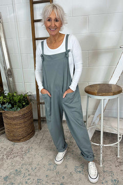 Pabo Jersey Dungarees Mid Grey