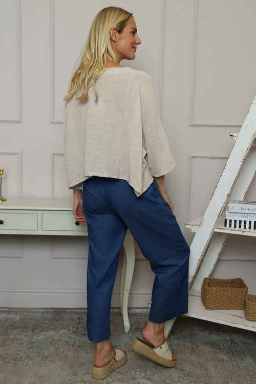 Maya Linen Top Stone - Image 4