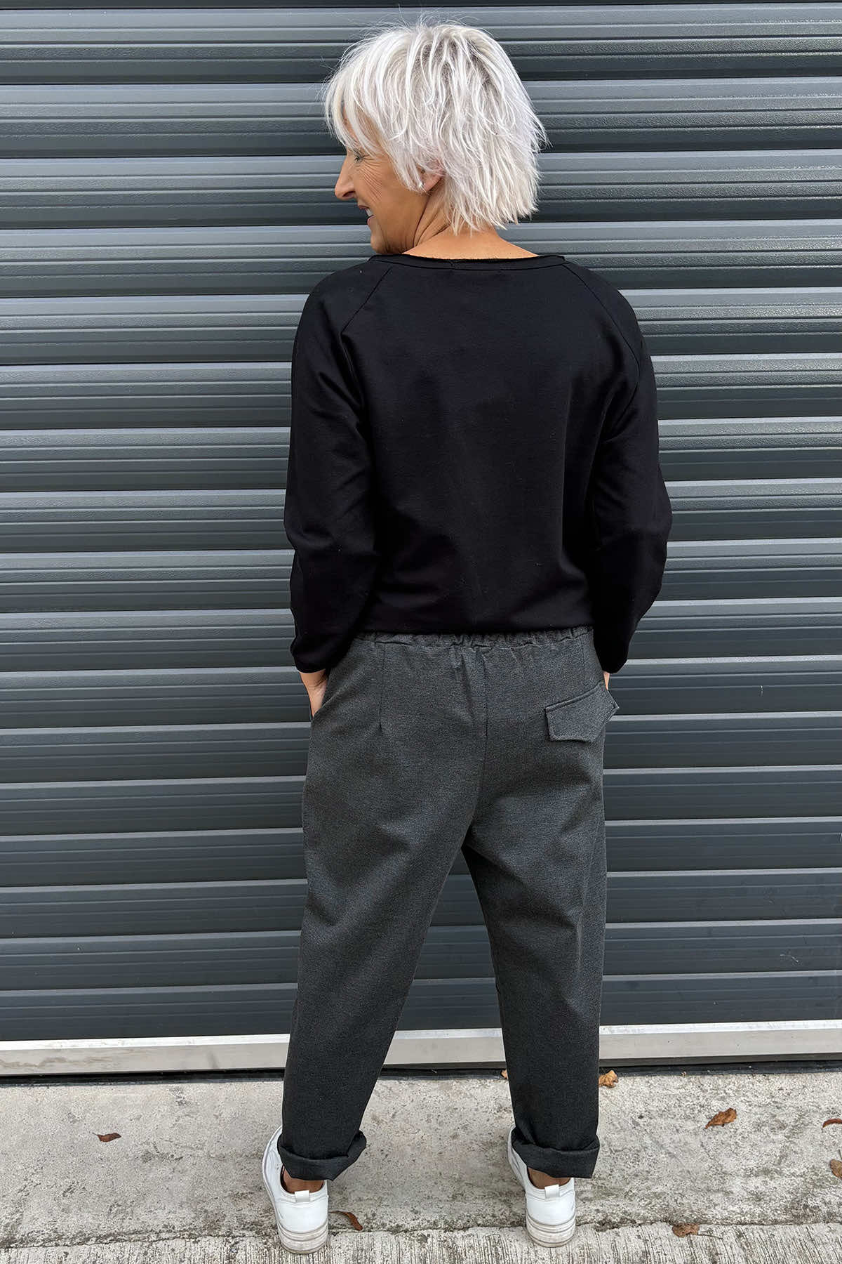 Jette Trousers Marl Charcoal