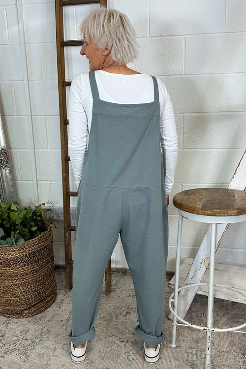 Pabo Jersey Dungarees Mid Grey - Image 4