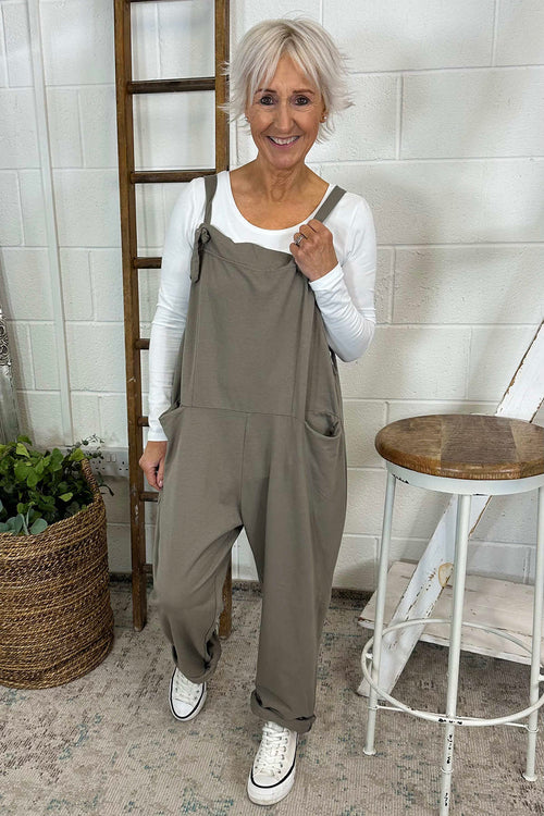 Pabo Jersey Dungarees Mocha - Image 2