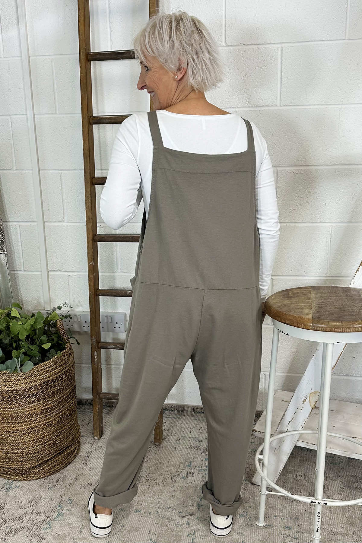 Pabo Jersey Dungarees Mocha