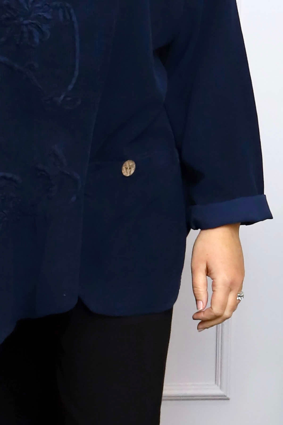 Jessa Needlecord Top Navy