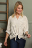 Jaynie Gingham Tie Front Shirt Mocha