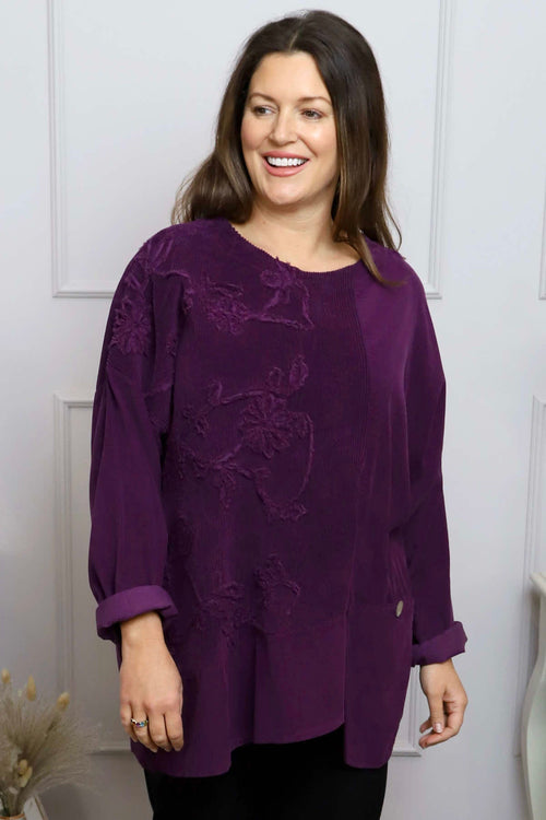 Jessa Needlecord Top Purple - Image 1