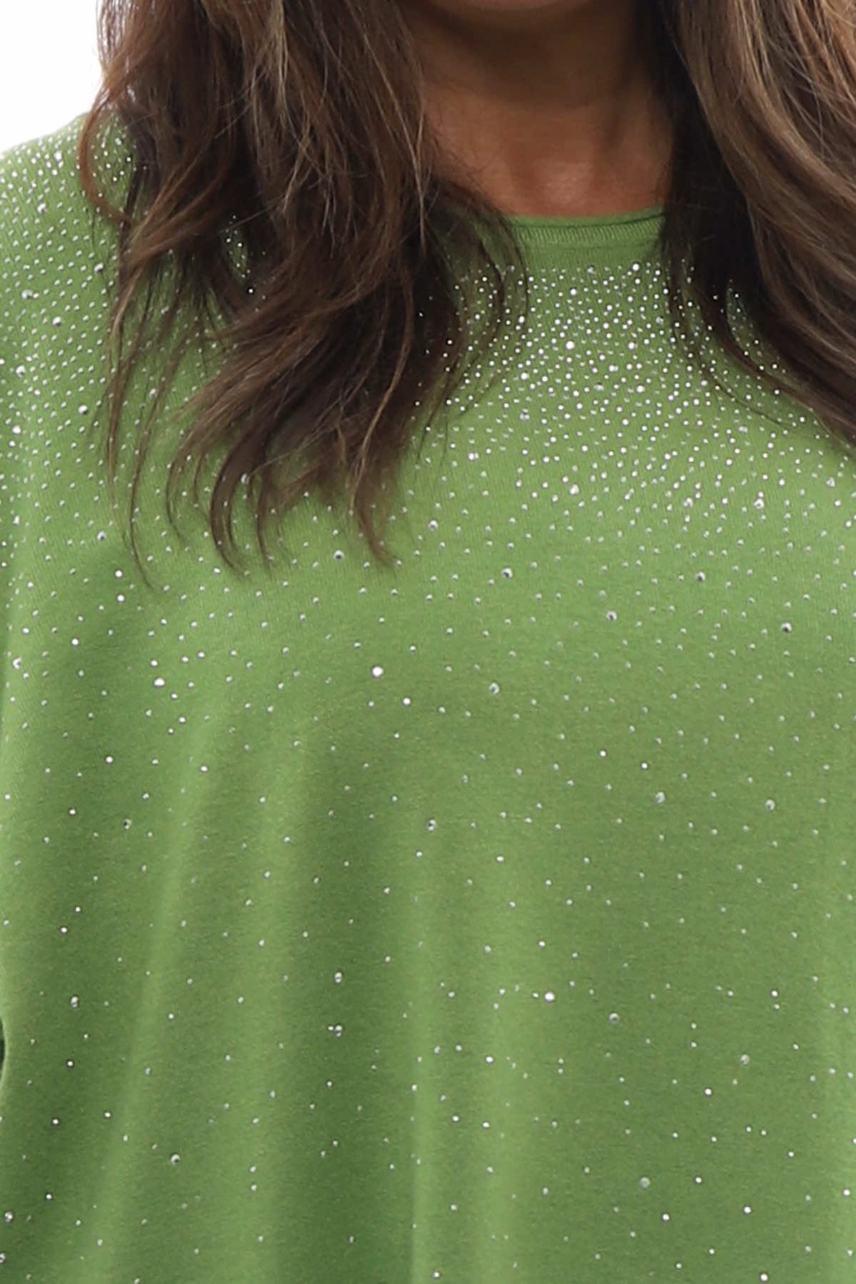 Green 2025 sparkle sweater