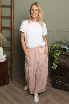 Aitana Pocket Linen Trousers Pink