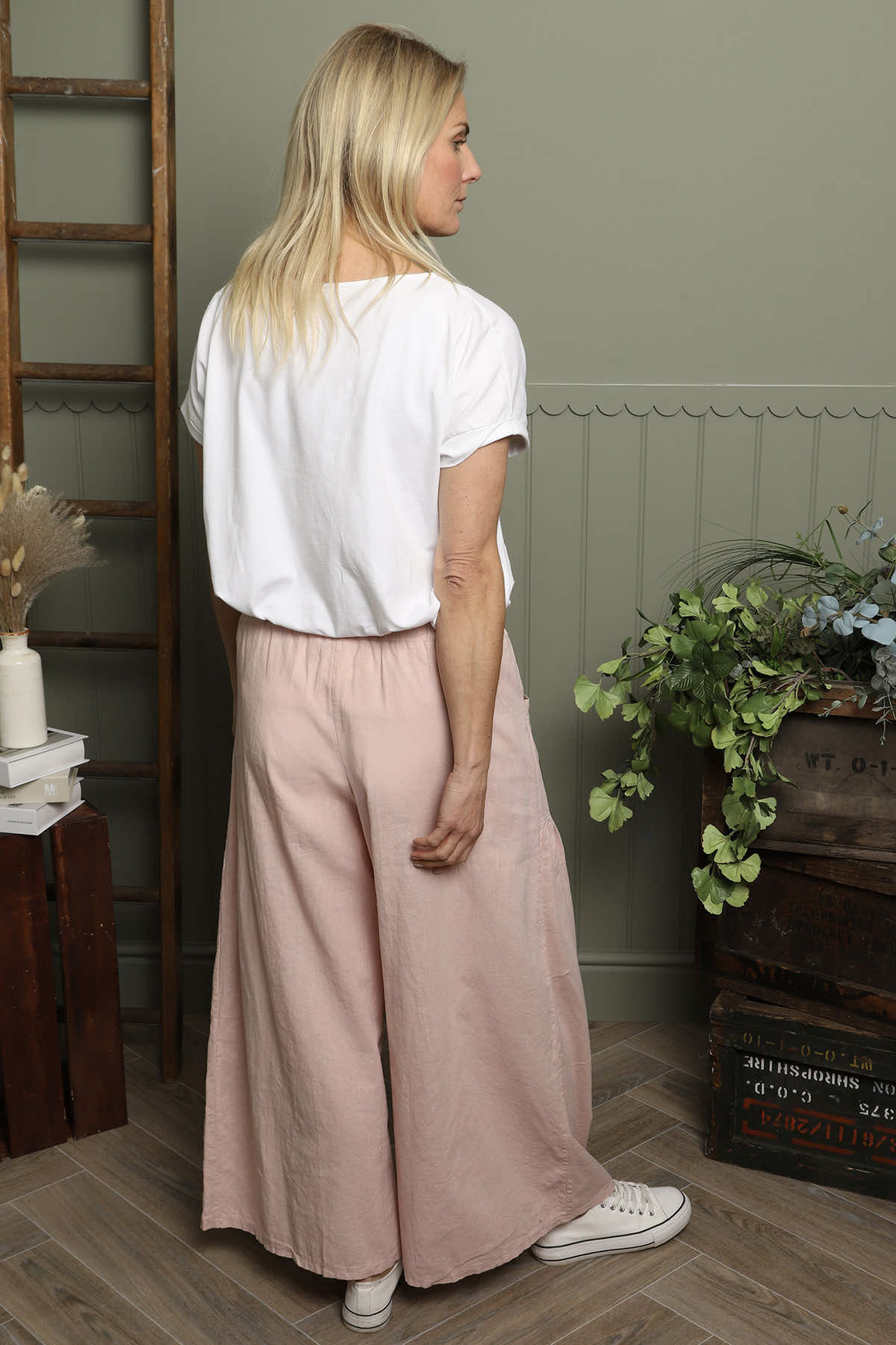 Aitana Pocket Linen Trousers Pink