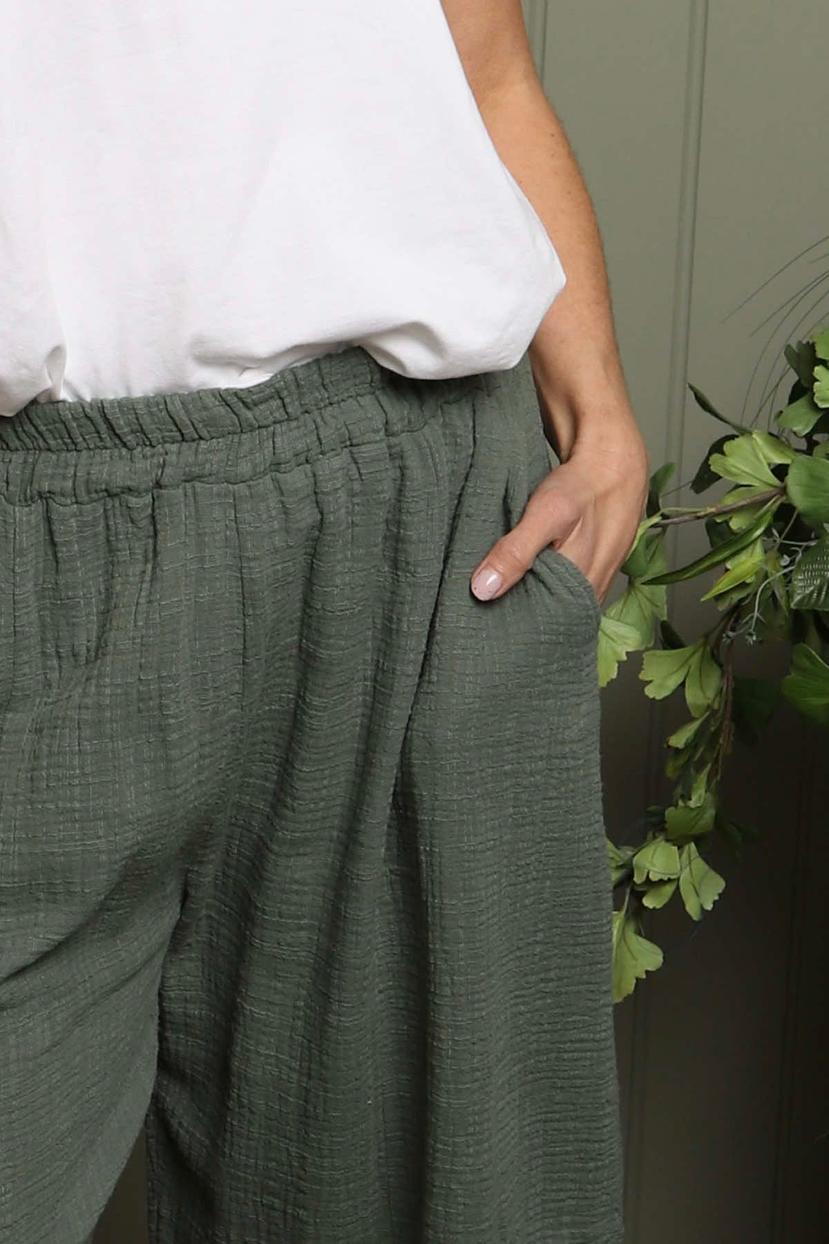 Ratana Cotton Trousers Khaki