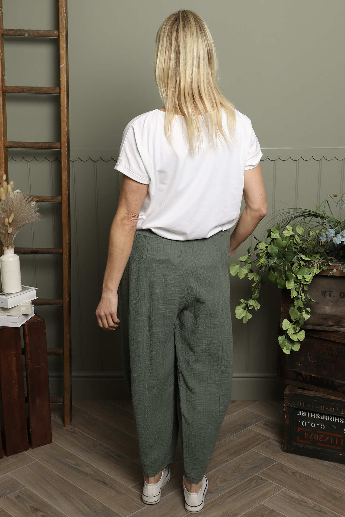 Ratana Cotton Trousers Khaki