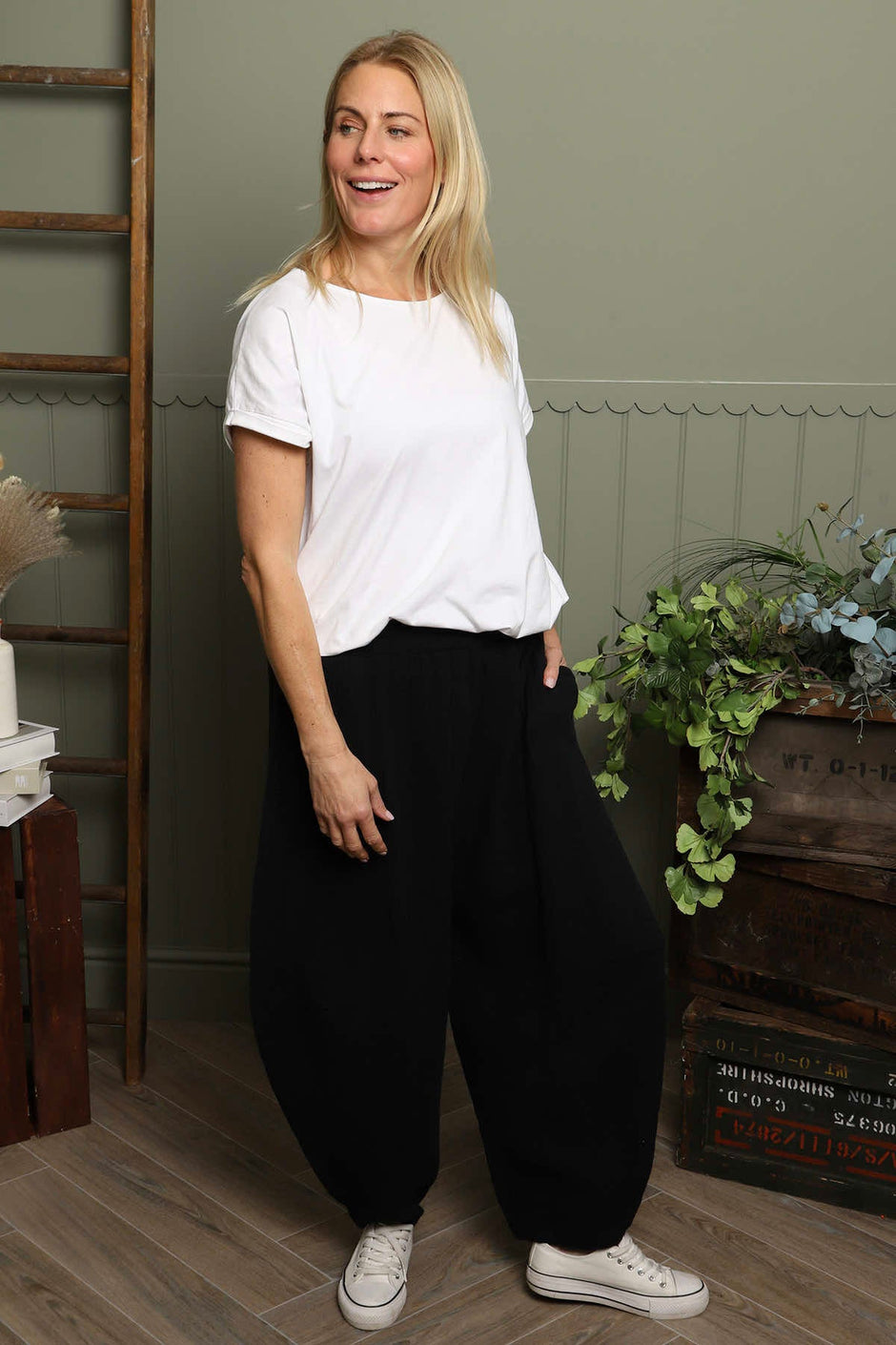 Ratana Cotton Trousers Black